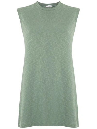 Osklen Sleeveless Long Rustic Tank In Green