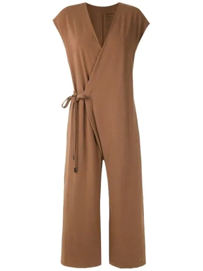 Osklen Cachecoeur Eco Wrap Jumpsuit In Brown