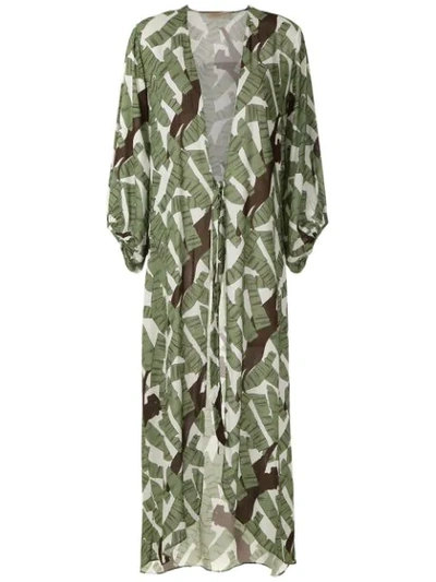 Adriana Degreas Printed Maxi Cover-up In Green