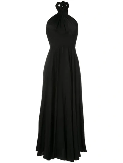 Reinaldo Lourenço Halterneck Midi Dress In Black