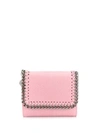 Stella Mccartney Falabella Tri-fold Wallet In Pink