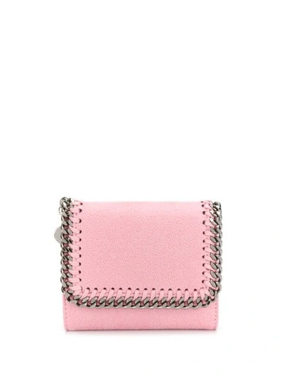 Stella Mccartney Falabella Tri-fold Wallet In Pink