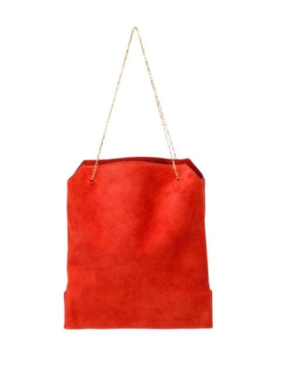 The Row Small Lunch Bag Ruby Red In C022- Red
