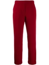 P.a.r.o.s.h Slim Fit Cropped Trousers In Red