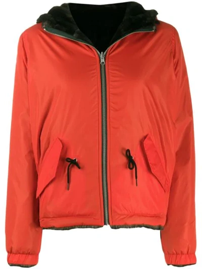 Bellerose Faux Fur Lined Jacket In Orange