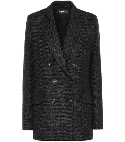 Amiri Tweed-blazer In Black