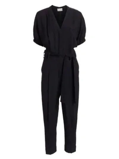 3.1 Phillip Lim / フィリップ リム Slouchy Crepe V-neck Jumpsuit In Black