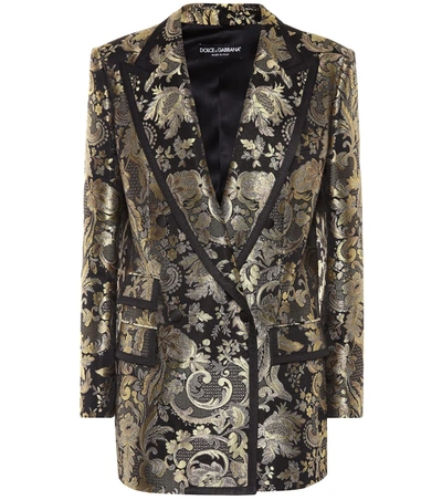 Dolce & Gabbana Metallic Silk-blend Jacquard Blazer
