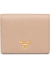 Prada Logo Wallet In Neutrals