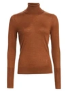 Saks Fifth Avenue Collection Cashmere Turtleneck Sweater In Copper Brown