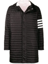 Thom Browne 4-bar Padded Coat In Black