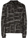 Givenchy Logo-pattern Zip-up Windbreaker In Black