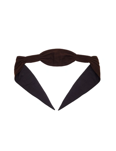 Ann Demeulemeester Brown Wool Bandana