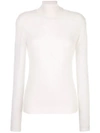 Adam Lippes Roll Neck Sweater In White