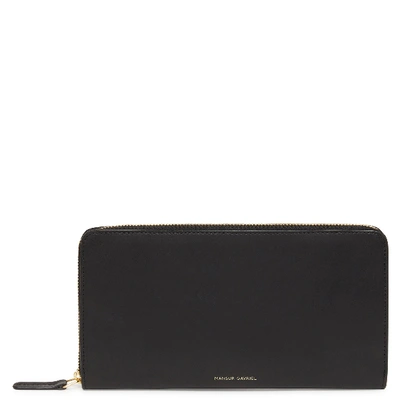 Mansur Gavriel Black Continental Wallet In Black/flamma