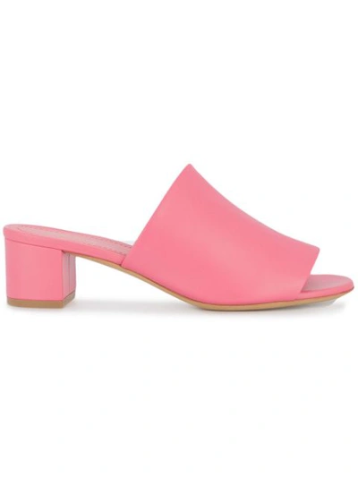 Mansur Gavriel Lamb 40mm Mule In Pink