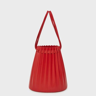 Mansur Gavriel Pleated Bucket Bag In Flamma