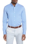 Rhone Stretch Nylon Button-up Shirt In Blue Gingham