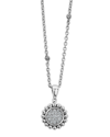 Lagos Sterling Silver Caviar Spark Diamond Pendant Necklace, 18 In White/silver