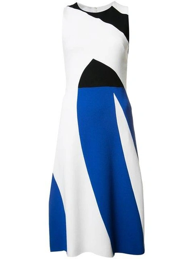 Narciso Rodriguez Colorblock Crepe Sleeveless Sheath Dress, Multicolor