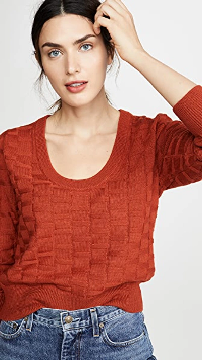 Joie Florente Basket-weave Knit Sweater In Autumn