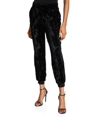 Alice And Olivia Pete Slouchy Pull-on Pants In Black