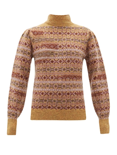 Isabel Marant Étoile Ned Fair Isle-knitted Wool Sweater In Neutrals