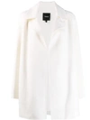 Theory Double-breasted Fitted Coat In White