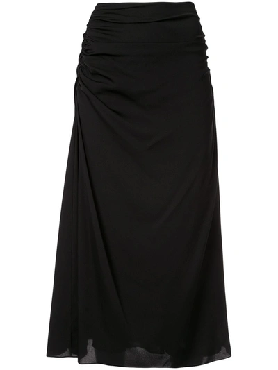 Theory Drape Detail Skirt In Black