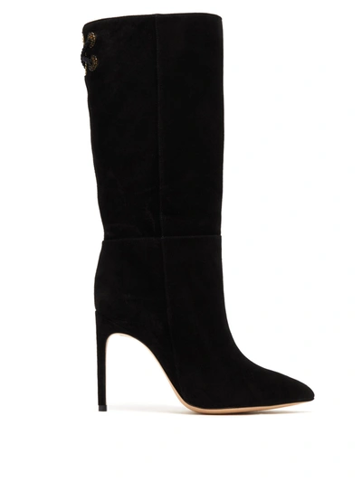 Sophia Webster Candice Slouchy Suede Boots In Black