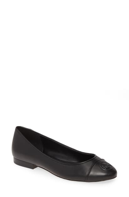michael kors black leather flats