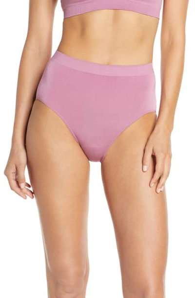 Wacoal B-smooth Seamless Hi-cut Briefs In Bordeaux