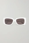 Balenciaga Oversized Square-frame Acetate Sunglasses In White