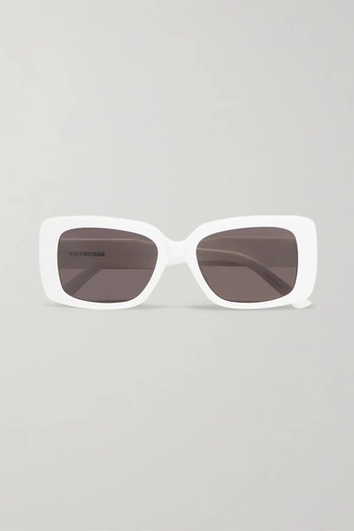 Balenciaga Oversized Square-frame Acetate Sunglasses In White