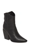 Alias Mae West Bootie In Black Snake Print Leather