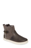 Olukai Pehuea Pa'i Genuine Shearling Sneaker Boot In Fog Leather