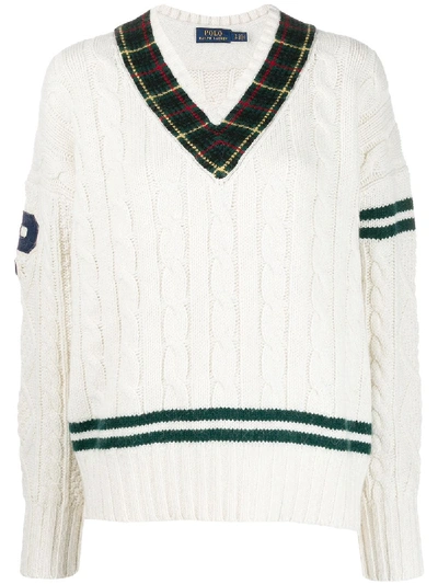 Polo Ralph Lauren Oversized Cable Knit Sweater In 白色 | ModeSens