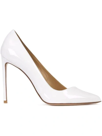 Francesco Russo Asymmetrical Pumps In White