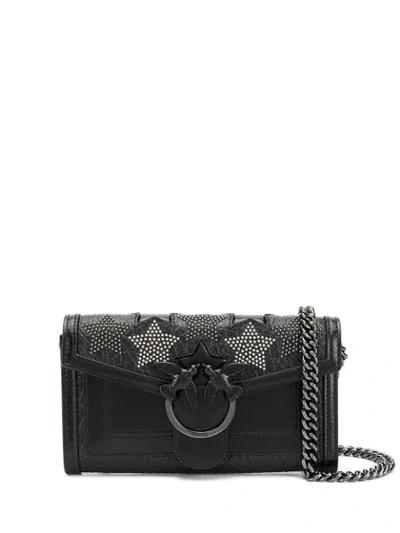 Pinko Starry Sky Wallet With Shoulde In Nero Limousine