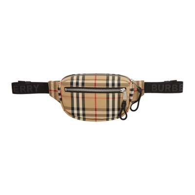 Burberry Vintage Check Pattern Belt Bag In Neutrals
