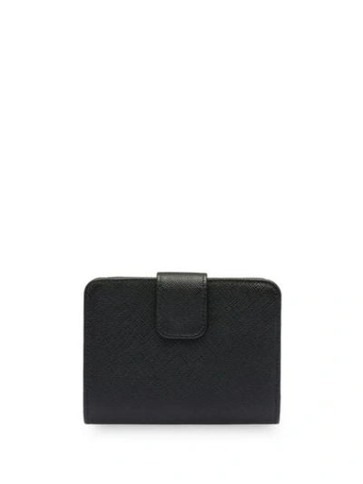 Prada Saffiano Leather Bi-fold Wallet In Black