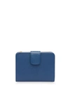 Prada Saffiano Leather Bifold Wallet In Blue