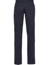 Prada Low Rise Straight Jeans In Blue
