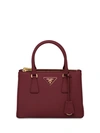 Prada Galleria Mini Tote In Red