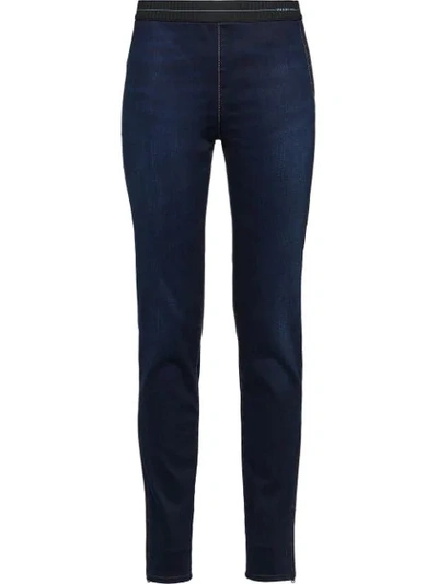 Prada Skinny Stretch Pants In Black