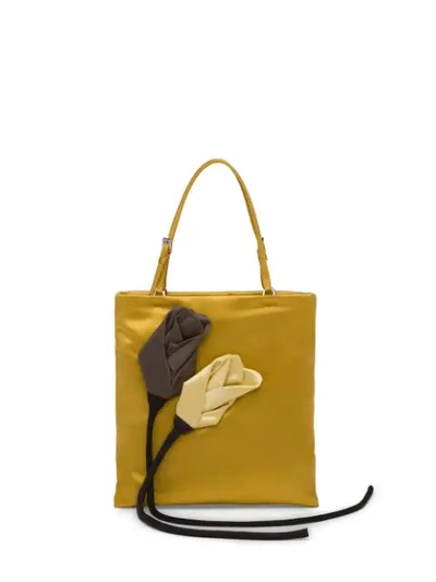 Prada Blossom Handbag In Yellow