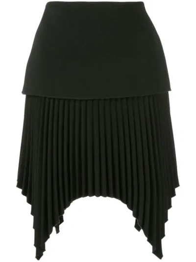 Dion Lee Pleated Mini Skirt In Black