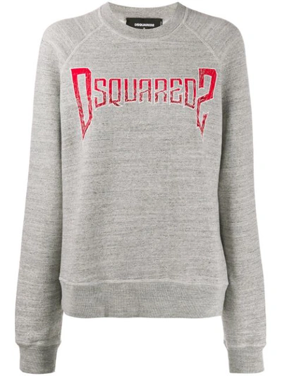 Dsquared2 Logo Print Jumper In Grey