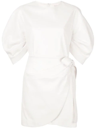 Goen J Wrap Mini Dress In White