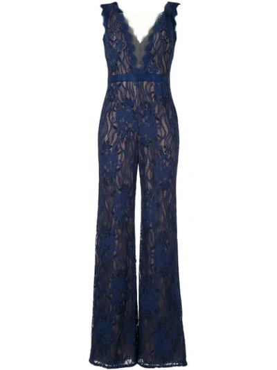Tadashi Shoji Lace Jumpsuit All-in-one In Blue